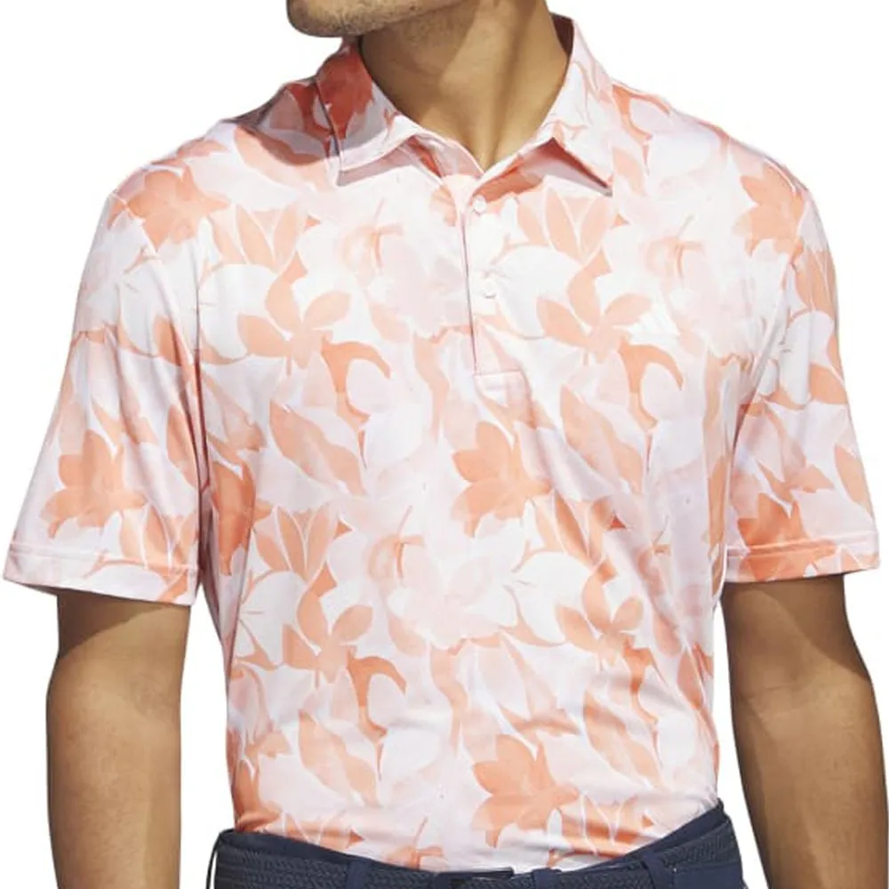 adidas Floral Polo Shirt - Coral Fusion/Pantone/White