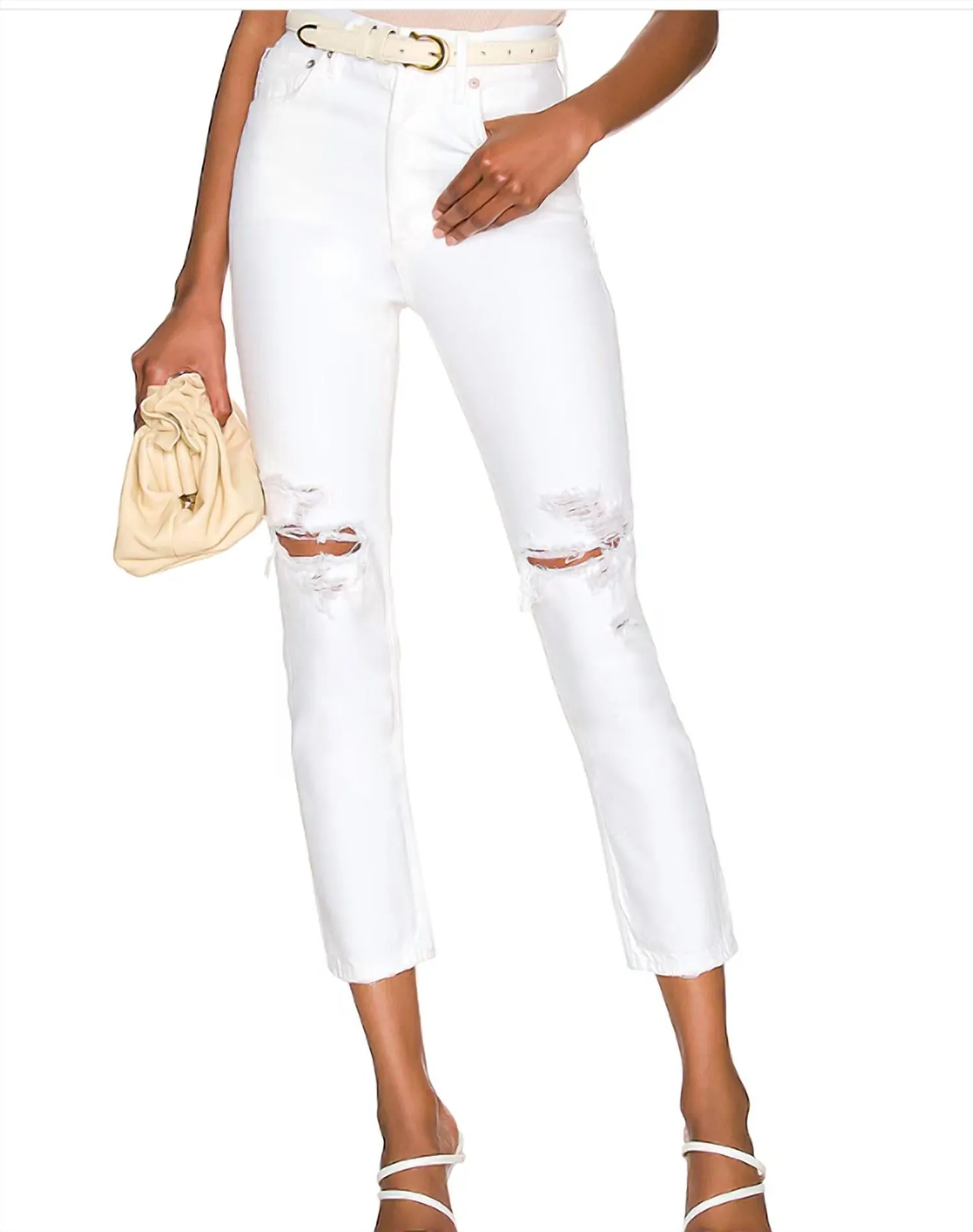 Agolde - Riley High Rise Straight Leg Crop Jeans