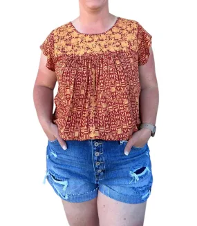 Andree By Unit - FLUTTER WOVEN TOP