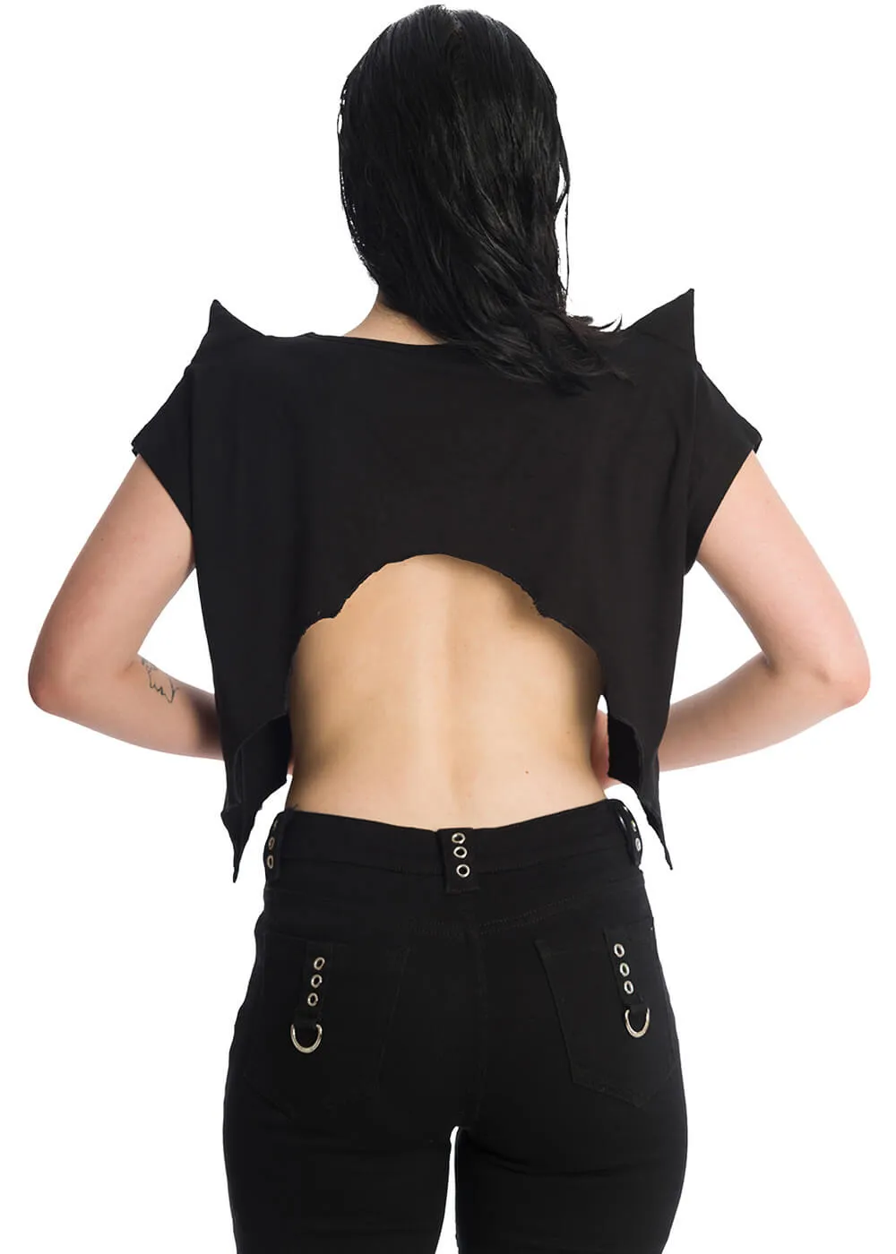 Banned Moonchild Bat Top Black