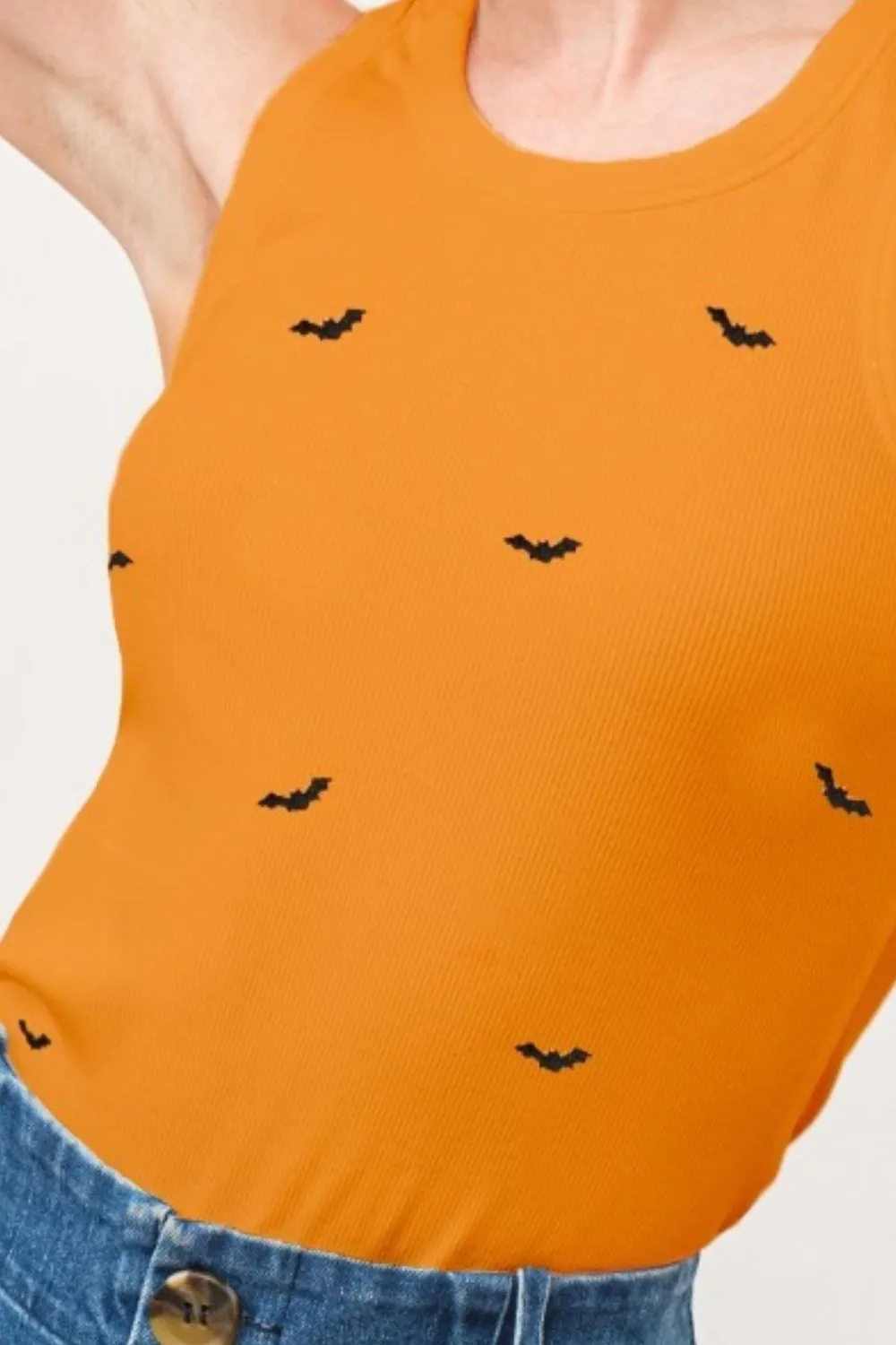 Bat Embroidered Tank