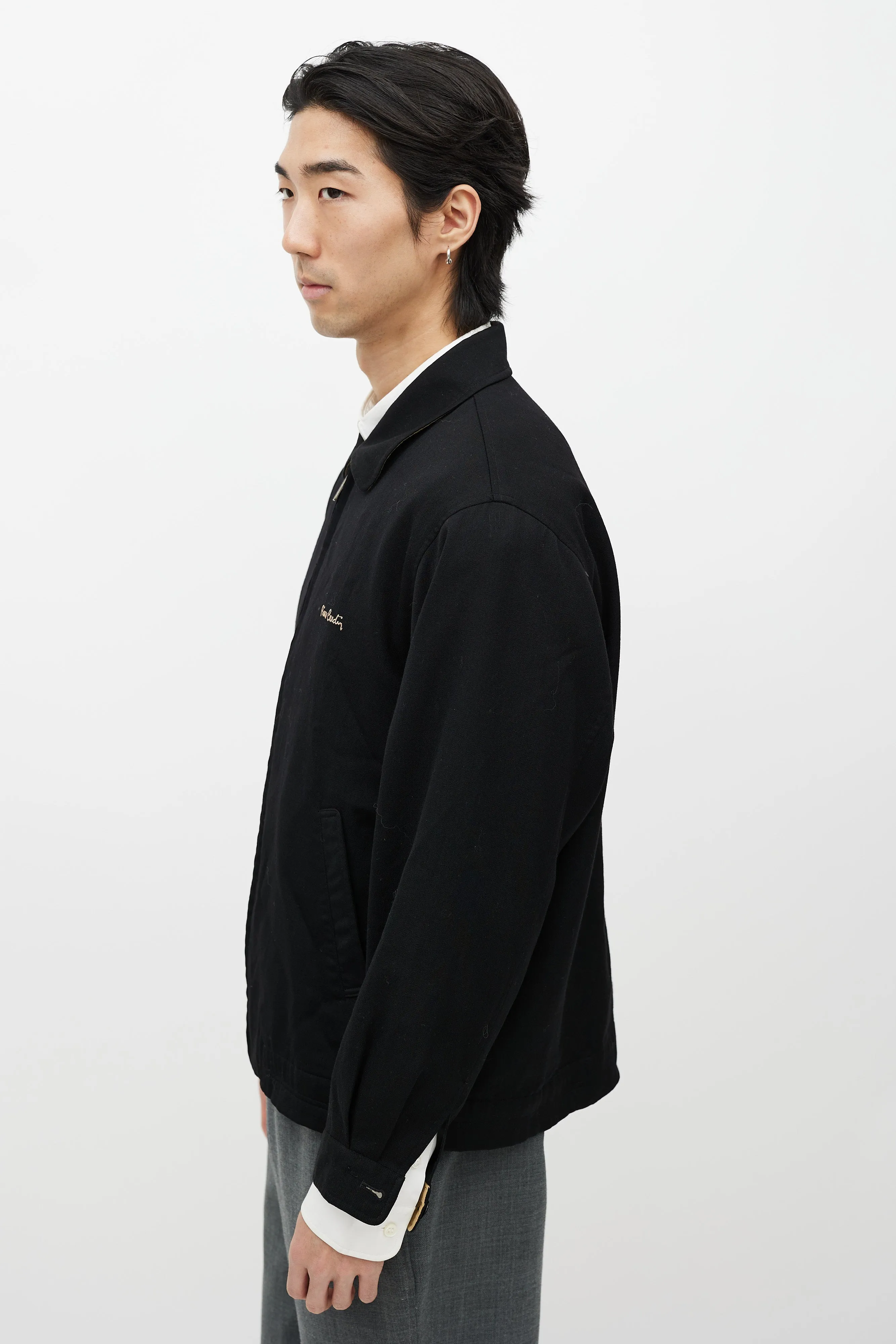 Black Zip Up Coach Jacket