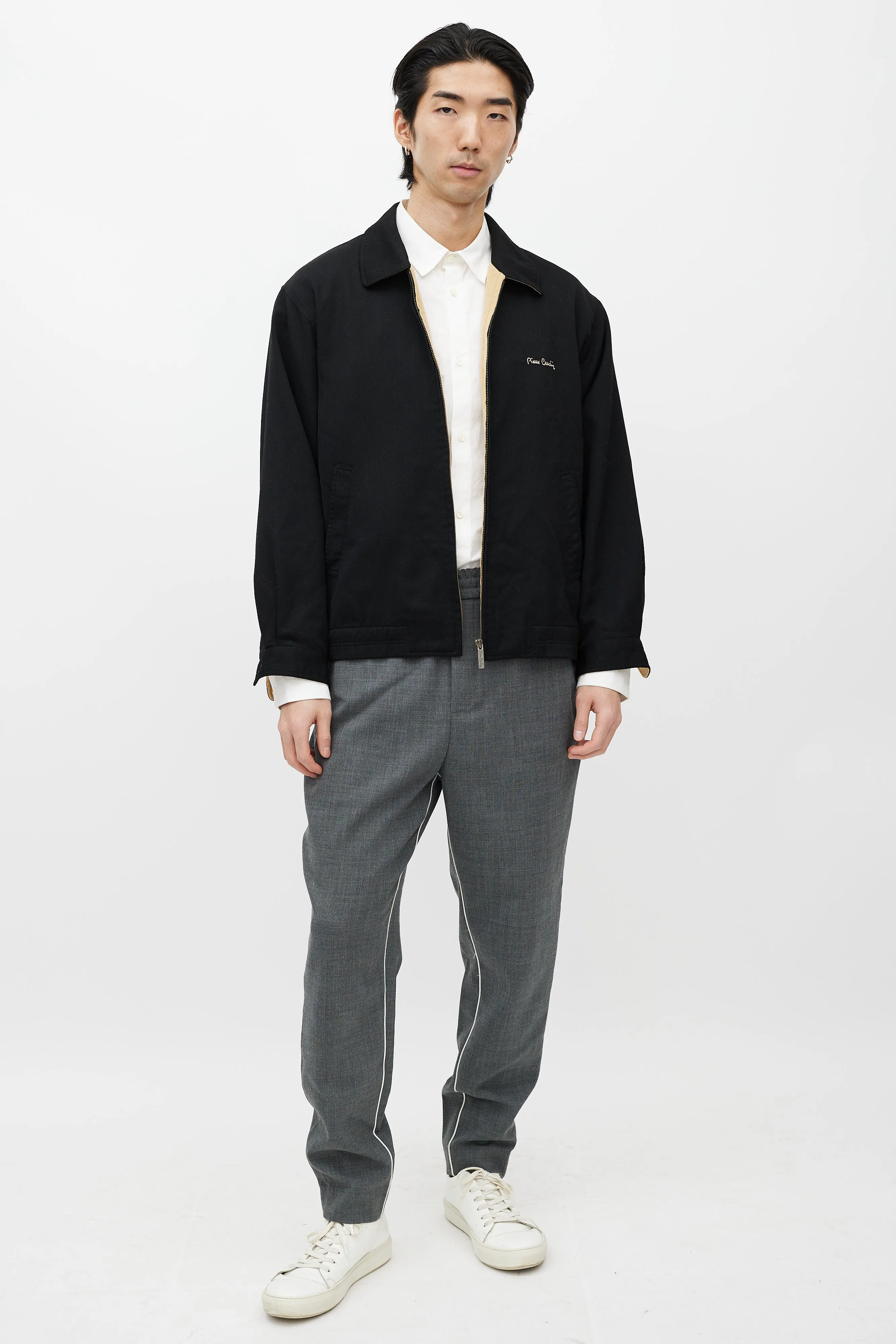 Black Zip Up Coach Jacket