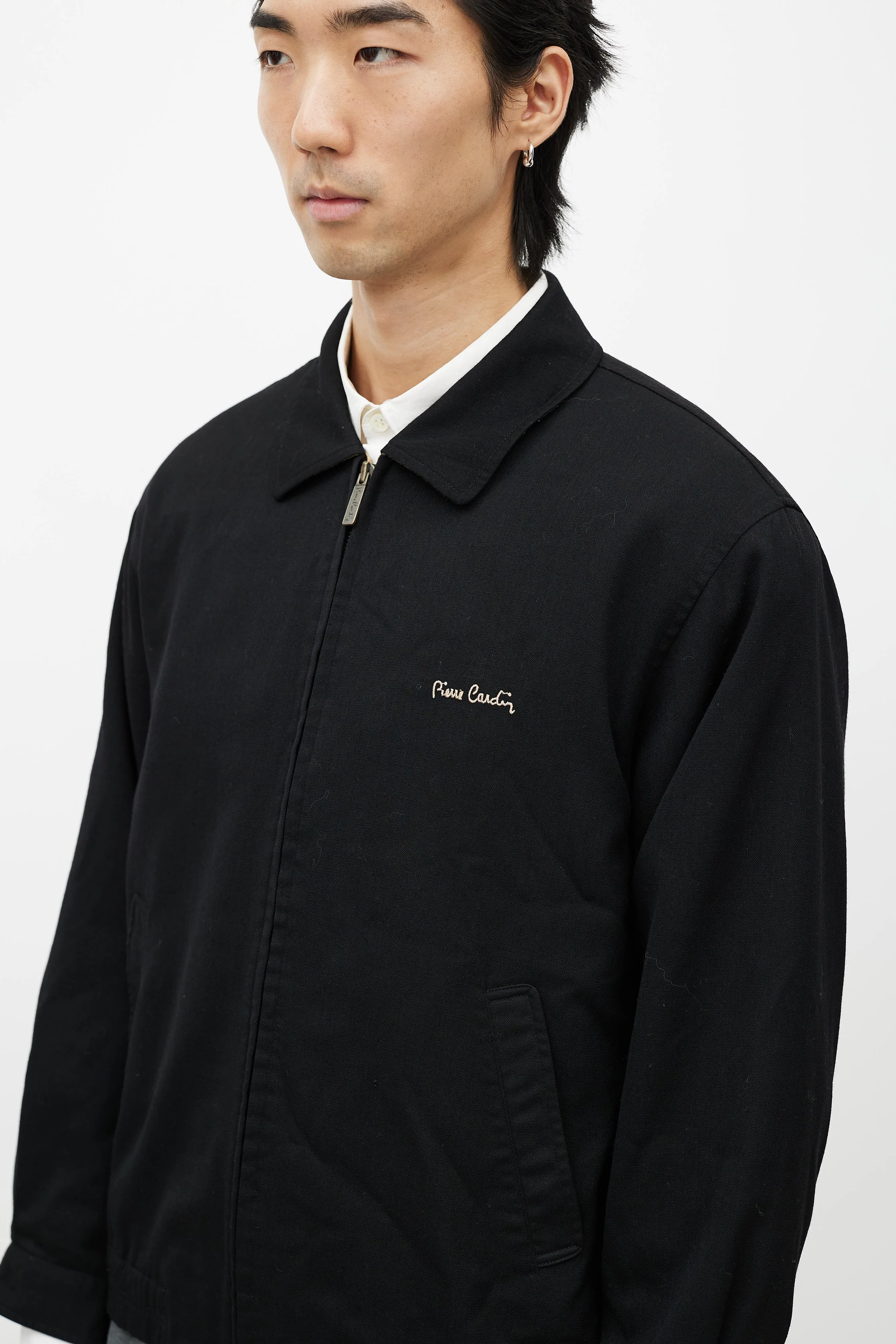 Black Zip Up Coach Jacket