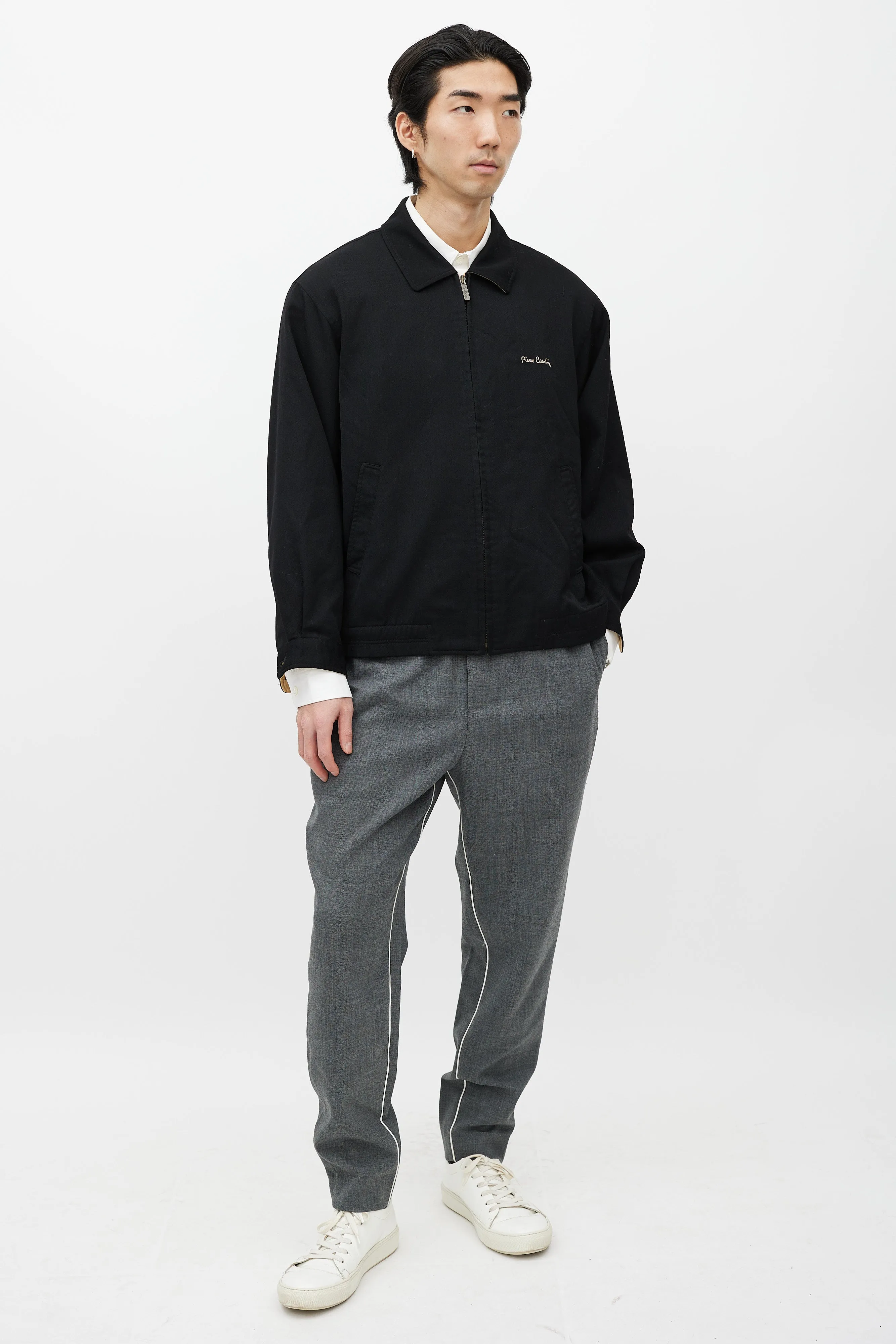 Black Zip Up Coach Jacket
