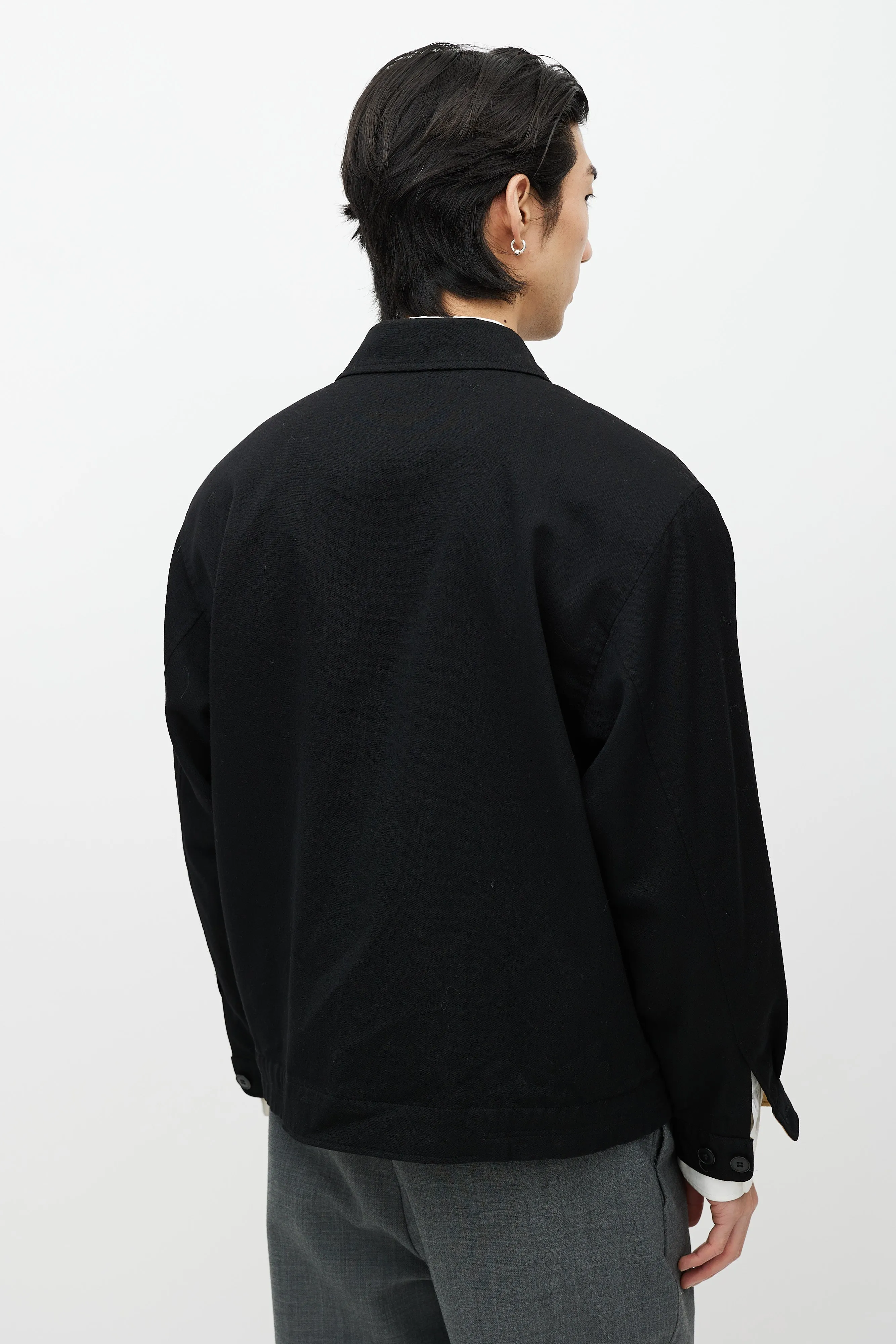 Black Zip Up Coach Jacket