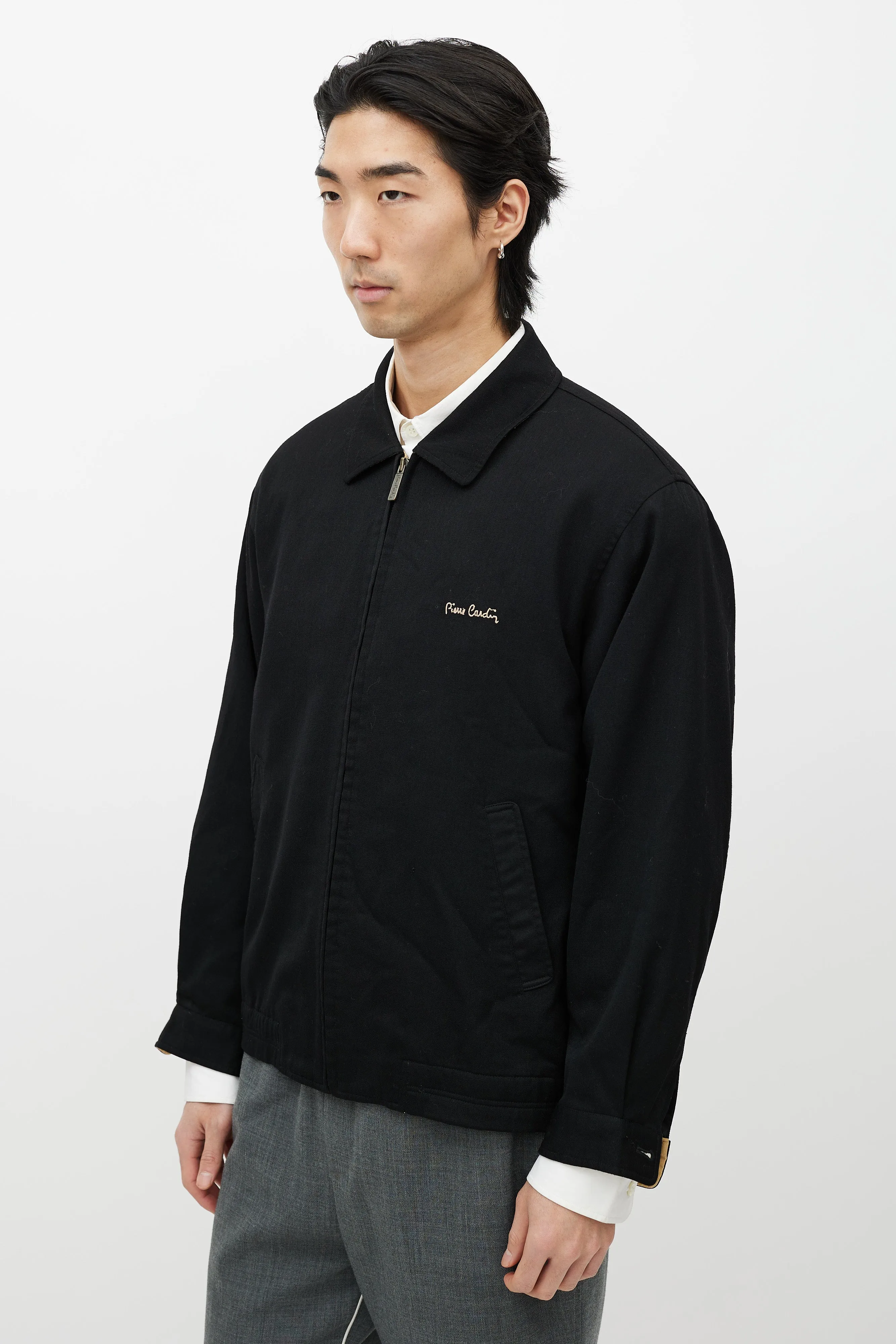 Black Zip Up Coach Jacket
