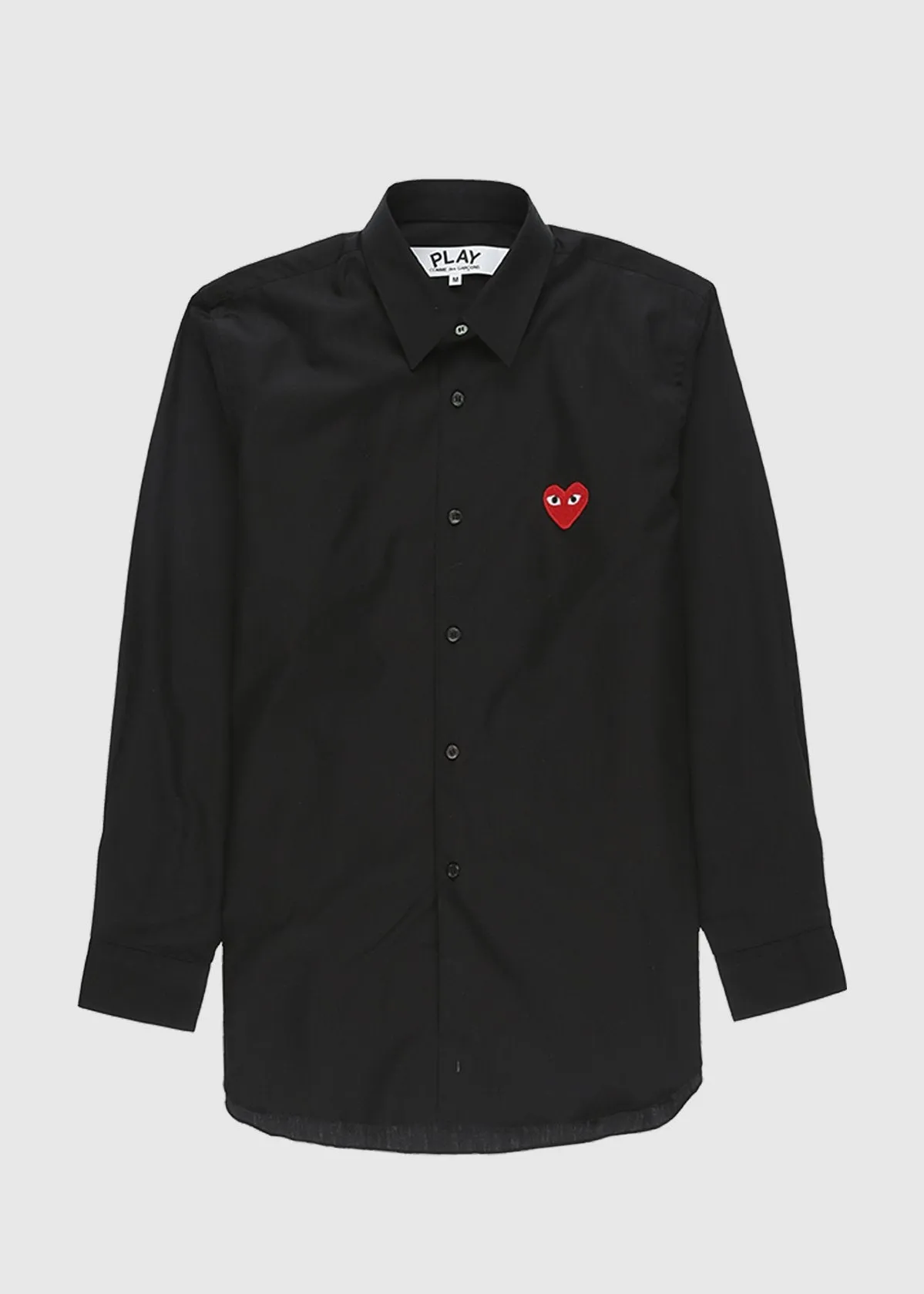 CDG PLAY: WOVEN SHIRT [BLACK]