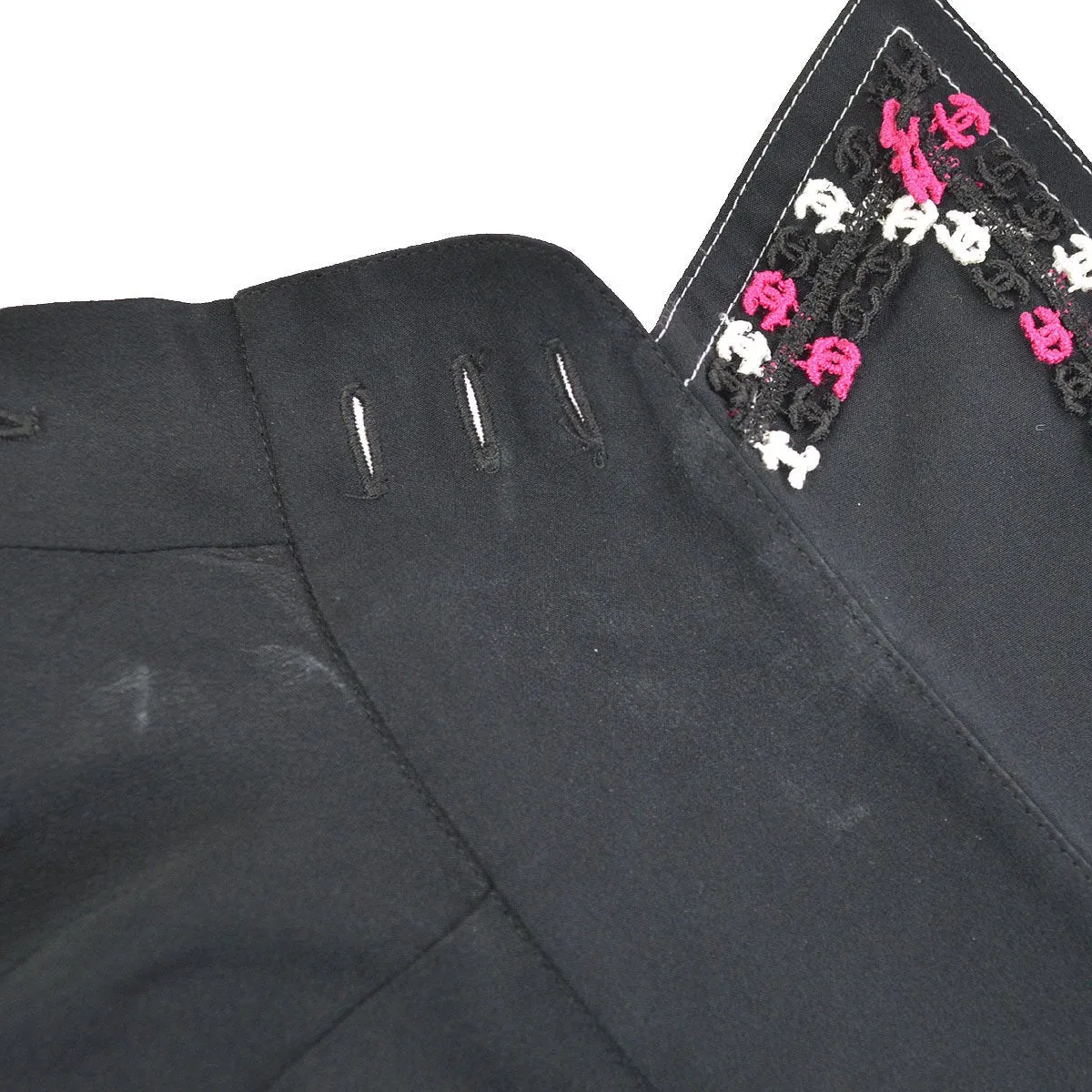 Chanel 2004 Fall CC embroidered slim-fit shirt #36