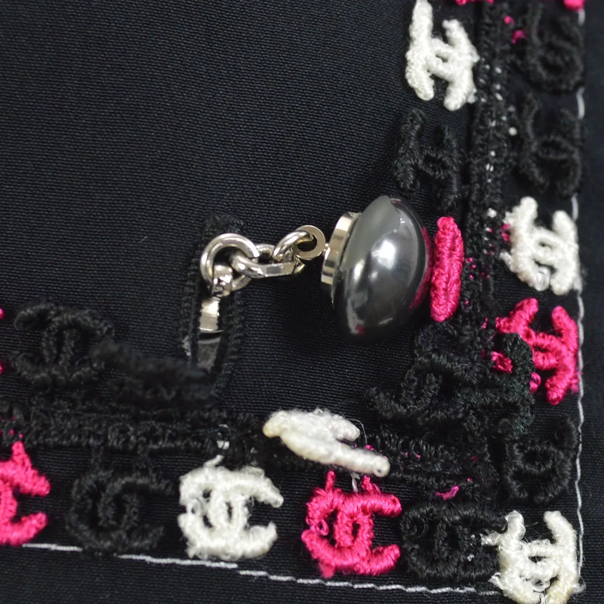 Chanel 2004 Fall CC embroidered slim-fit shirt #36
