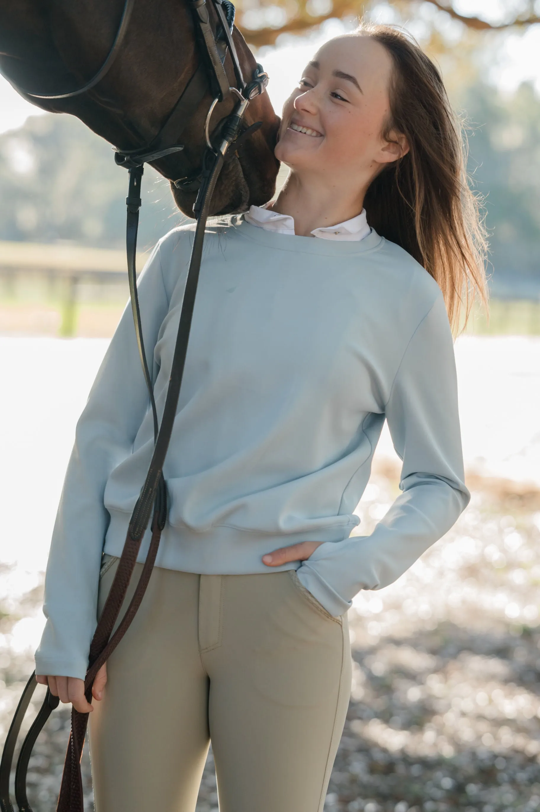 Classic Leisure Crew in Pale Blue
