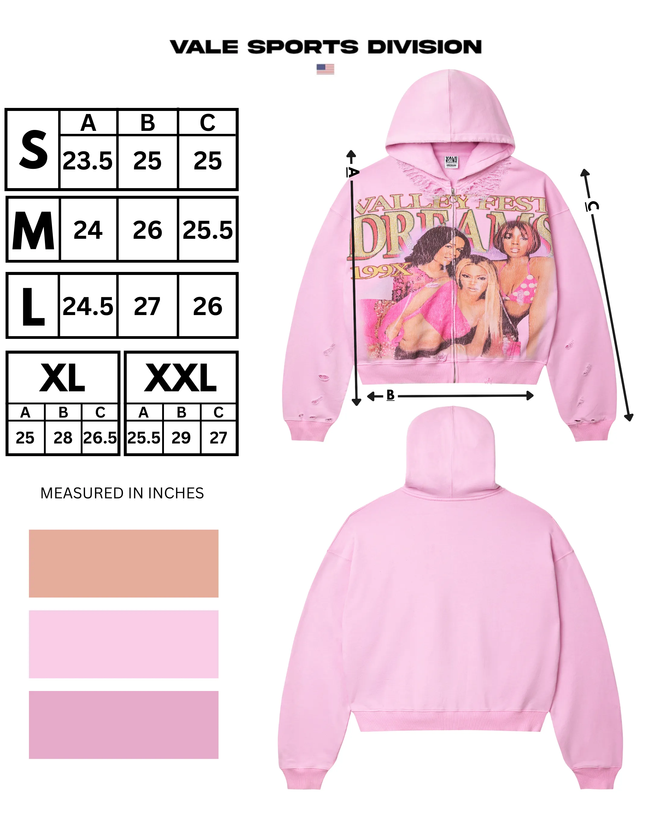 DREAMS ZIP UP HOODIE