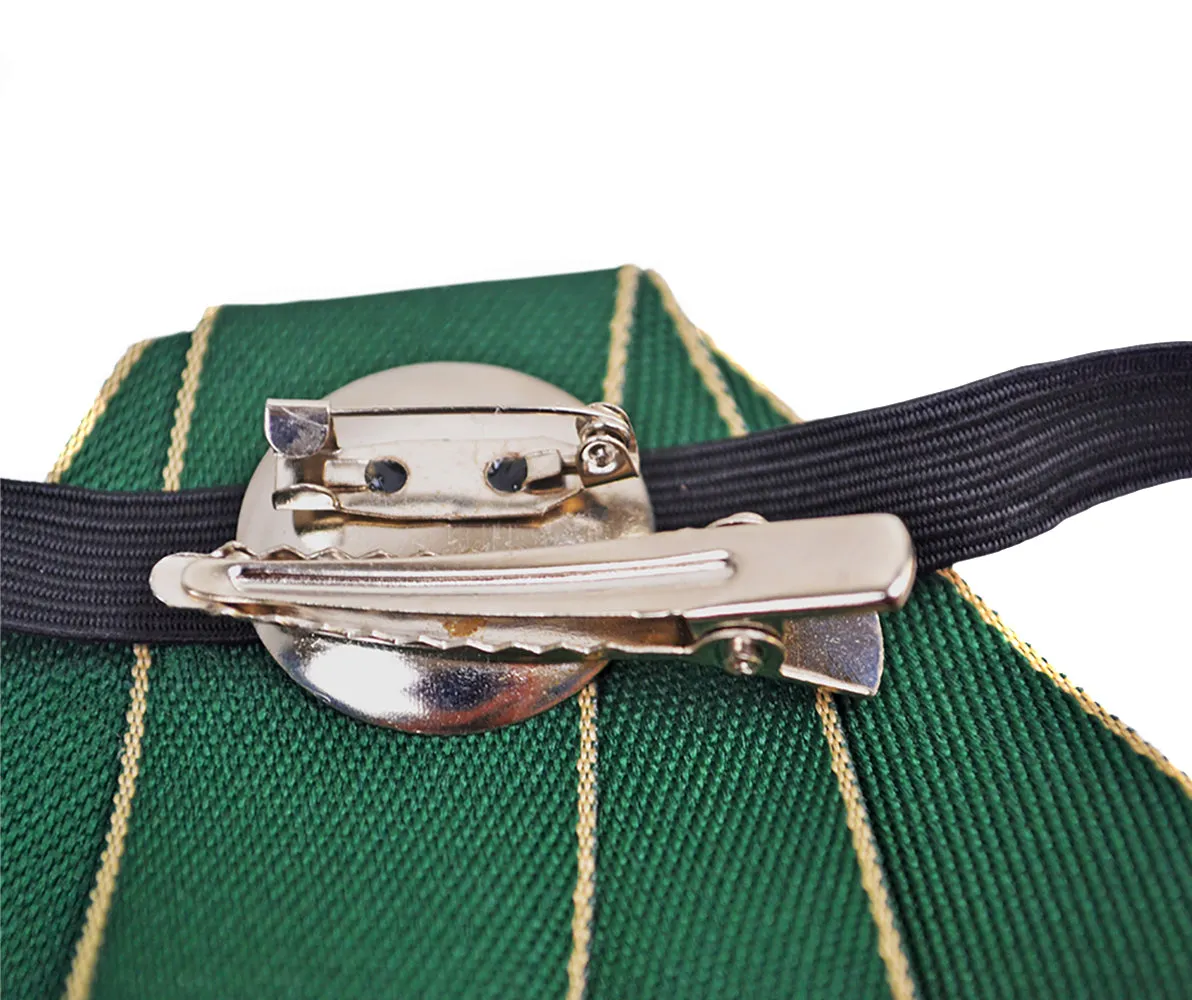 Fashion Women Ribbon Crystal Pre-Tied Neck Bow Tie Brooch Pin for Wedding Party
