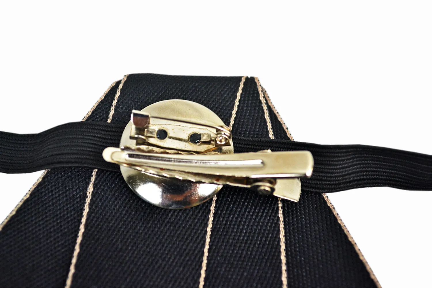 Fashion Women Ribbon Crystal Pre-Tied Neck Bow Tie Brooch Pin for Wedding Party