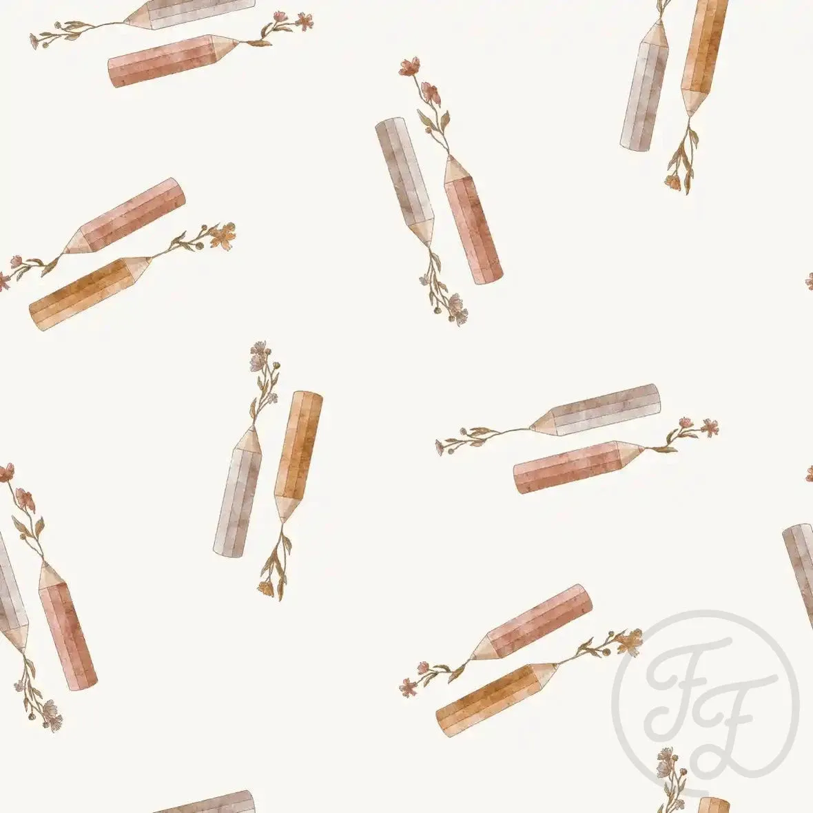 Flower Coloring Pencils Neutral