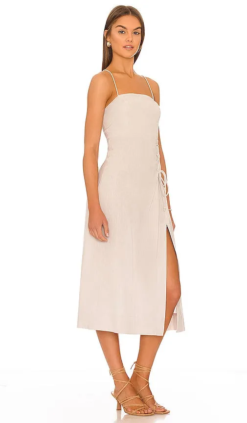 Free People Francesca Midi Dress in Neutral