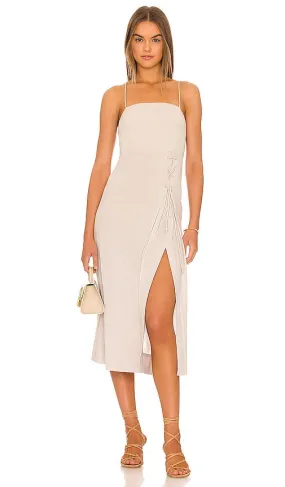 Free People Francesca Midi Dress in Neutral