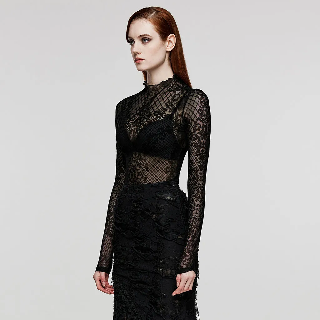 Goth translucence T-shirt WT-832TCF