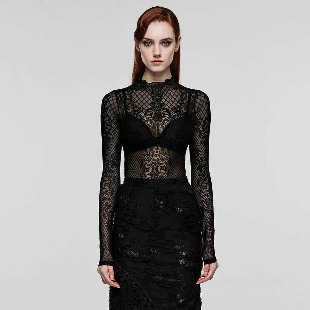 Goth translucence T-shirt WT-832TCF