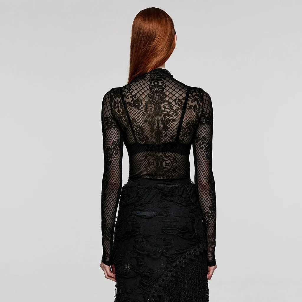 Goth translucence T-shirt WT-832TCF