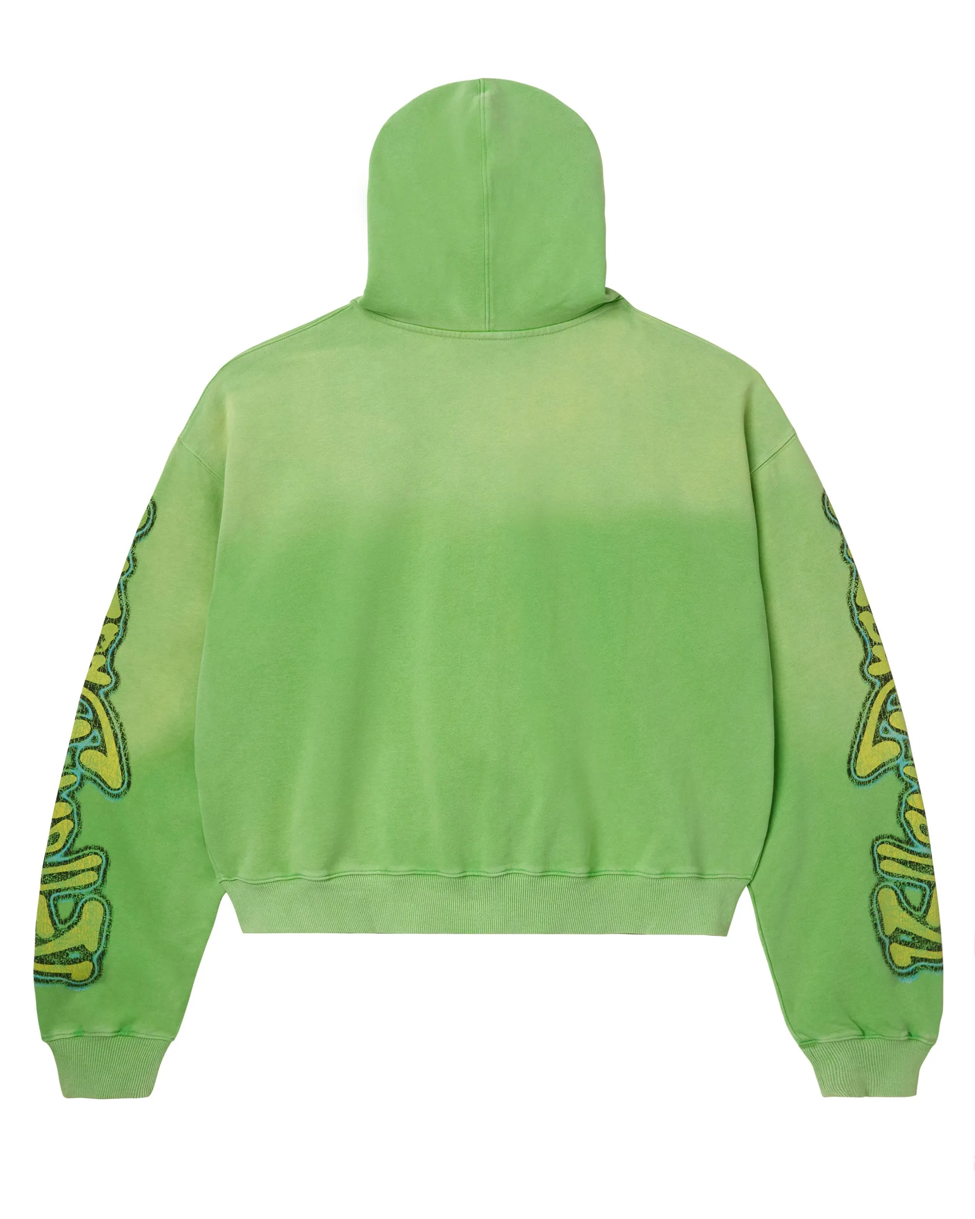GREEN TAZ ZIP UP HOODIE