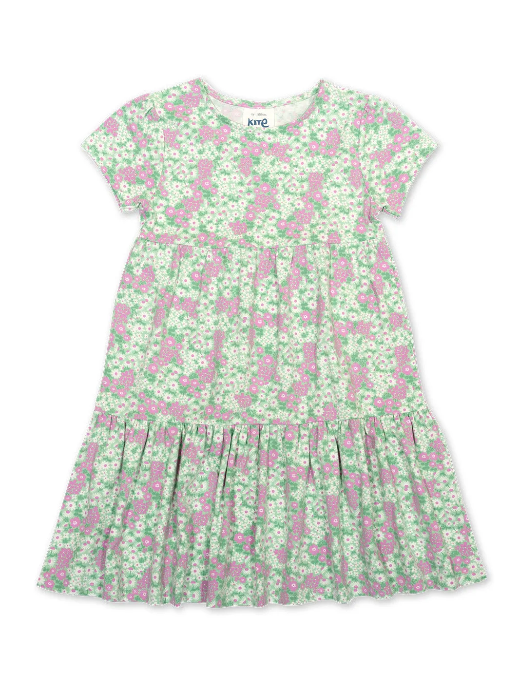 Kite Flower patch dress sage