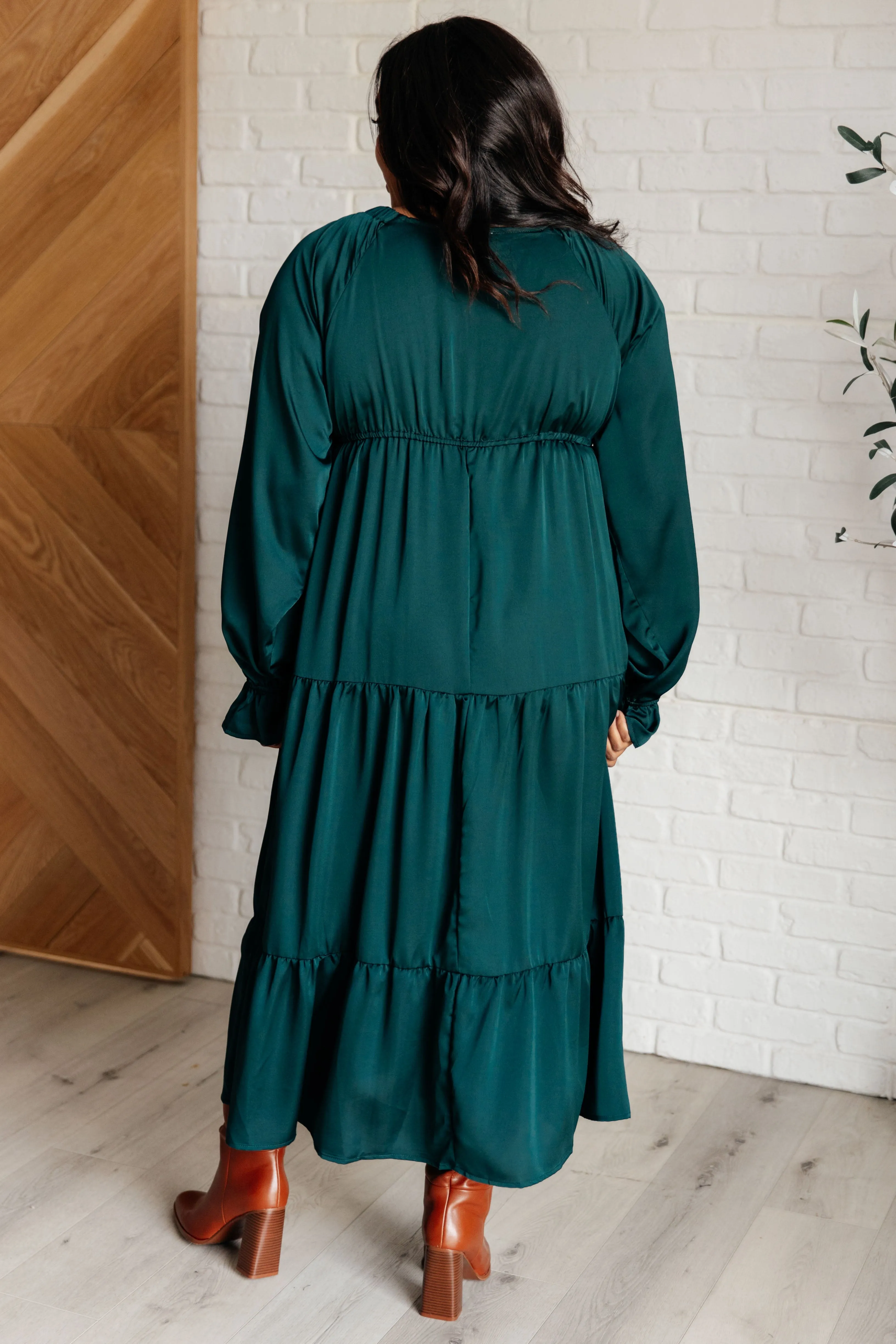 Lillianna Dress in Hunter Green
