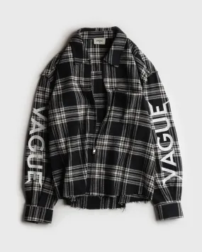 LOGO ZIP FLANNEL [BLACK]