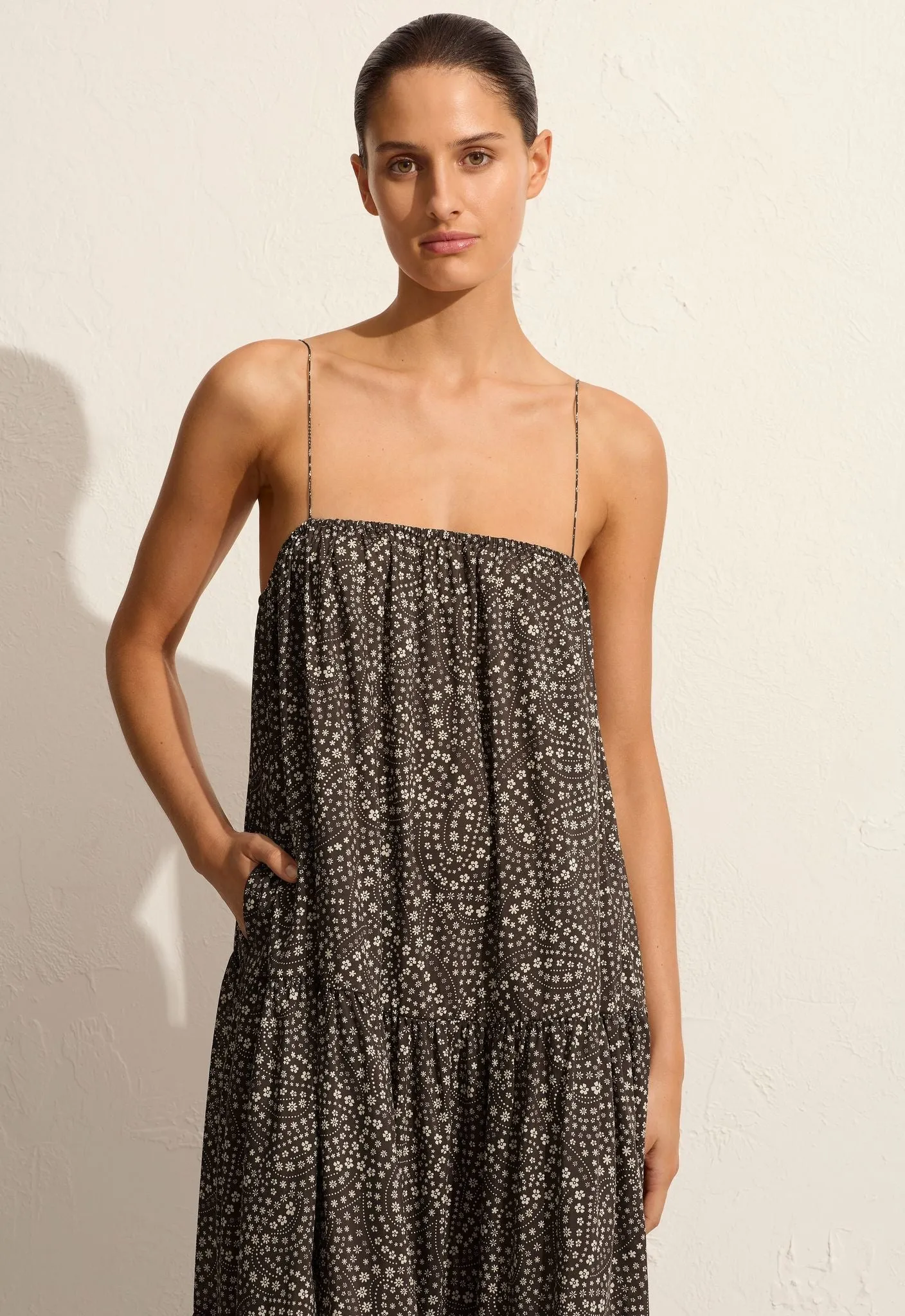 Matteau Voluminous Tiered Sundress - Jasmine (Cocoa)