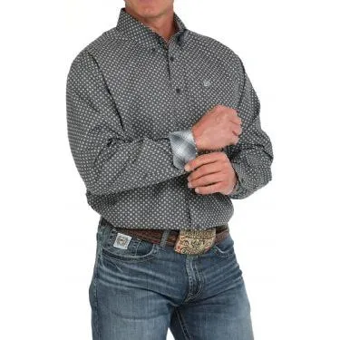 Men's Cinch Geometric Print Button-Down Western Shirt MTW1105894
