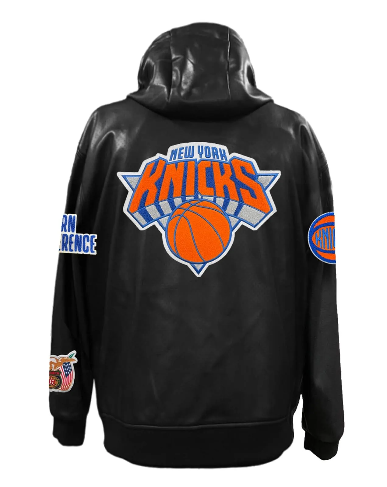 NEW YORK KNICKS LIGHTWEIGHT VEGAN ZIP-UP HOODED JACKET
