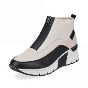 Rieker - N6352-60 - Cream Zip Up Boot